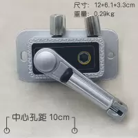 两三孔闪电客手摇器免打孔晾衣架配件 孔距10cm银色(要金色请备注)