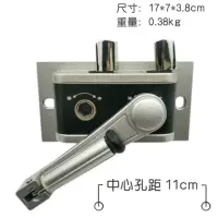 配件好自动双杆闪电客不锈钢太太凉阳台衣架更换晾衣架钢丝绳手摇器升降 H18-孔距11cm银色