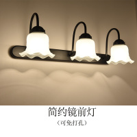 镜前闪电客灯田园复古简约卫生间化妆台E27灯泡LED 可免打孔镜前灯