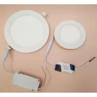 筒灯led超薄嵌入式闪电客3w4寸9w12w15w圆形面板灯天花格栅吊顶孔灯简灯