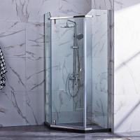 整体淋浴房闪电客一体式家用钢化玻璃浴室隔断 钻石型淋浴房 M784