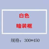 集成吊顶闪电客浴霸转换框固定架石膏板led平板灯转接框300*300*450*600 300*450白(暗框)