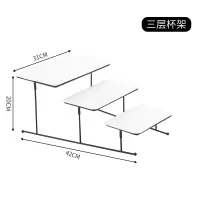 欧式三层点心闪电客盘蛋糕盘多层糕点盘客厅创意糖果托盘架子陶瓷水果盘 三层长方果盘