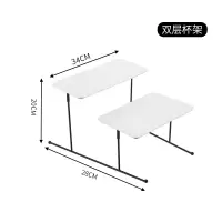 欧式三层点心闪电客盘蛋糕盘多层糕点盘客厅创意糖果托盘架子陶瓷水果盘 双层长方盘