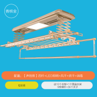 闪电客晾衣架电动家用阳台室外自动凉衣架多功能烘干智能升降自动晒衣架 [声控款]FK-8005S香槟金