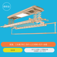 闪电客晾衣架电动家用阳台室外自动凉衣架多功能烘干智能升降自动晒衣架 【负离子款】FK-8003F香槟金