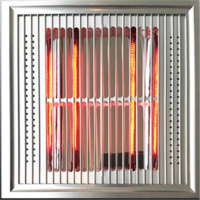 闪电客超薄集成吊顶金管浴霸4灯暖取暖厕所浴室卫生间6cm嵌入式30x30 1500瓦碳纤维螺旋30*30*6超薄2管