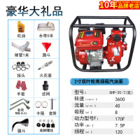 闪电客汽油机水泵农用灌溉2/3/4寸大流量自吸高压抽水机消防家用洗车泵 2寸双叶轮高扬程汽油泵豪华带机油感应器