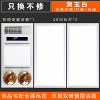 闪电客集成吊顶浴霸灯暖加风暖五合一多功能嵌入式卫生间取暖器 灯暖风暖浴霸+48W长灯*2