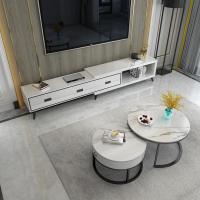 大理石茶几北欧风闪电客可伸缩电视柜组合套装轻奢后现代简约客厅小户型