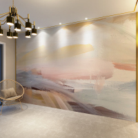 北欧手绘艺术涂鸦现代抽象油画客厅电视背景墙纸无缝沙发壁纸墙布