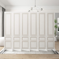 北欧屏风隔断墙客厅简约现代闪电客折叠移动卧室遮挡家用办公室 折屏 5扇加板(1.8米高2米宽)