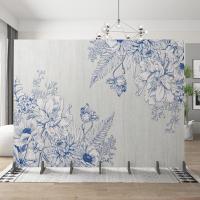 北欧风格屏风隔断客厅简约现代餐厅闪电客办公室折叠移动 墙欧式折屏 4扇加板(1.8米高1.6米宽)