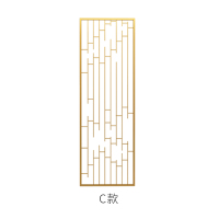 铁艺屏风隔断北欧入户玄关闪电客工业风简约现代客厅办公轻奢镂空墙装饰 款式C
