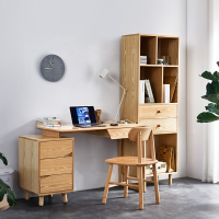  闪电客书桌北欧卧室电脑桌简约现代家用办公室可伸缩学生学习写字桌