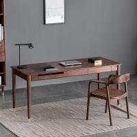 北欧 闪电客书桌现代简约黑胡桃木轻奢办公桌书房樱桃木电脑桌