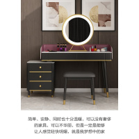 梳妆台卧室简约现代闪电客小户型网红ins轻奢风单人化妆桌收纳柜一体