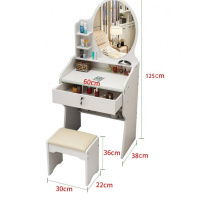  小户型迷你梳妆台闪电客 简约现代经济型收纳化妆桌 网红卧室化妆台