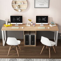 现代闪电客双人电脑桌经济型台式桌家用书桌学生写字台并排游戏桌办公桌