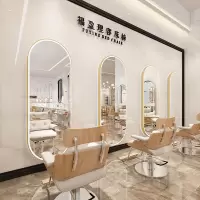 美发店镜台网红理发店剪发镜子闪电客发廊专用单面烫染可挂墙理发落地镜