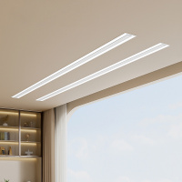 九牧电动嵌入隐形晾衣架晾衣杆阳台绳照明语音吊顶升降智能晾衣机 单杆2.4米离线语音+灯照明LA7103