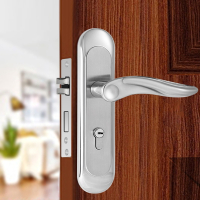 闪电客卧室门锁室内家用通用型房门木门锁具免改孔可调节门把手手柄执手