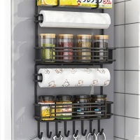 冰箱置物架闪电客侧面挂架多层厨房用品家用大全侧壁保鲜膜多功能收纳架