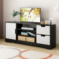 电视柜简约现代小户型电视机柜地柜组装简易客厅储物柜子 一门无抽白框格桑增高款 组装