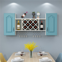 现代简约壁挂式酒柜酒格红酒架创意储物柜餐厅置物架墙上餐边吊柜