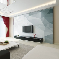 北欧电视背景墙壁纸简约现代客厅装饰墙纸3d立体几何壁画影视墙布