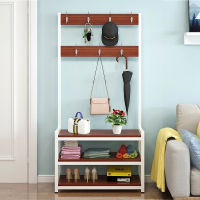 门口衣帽架落地客厅现代简约门厅包帽鞋架钢木卧室挂衣架多功能