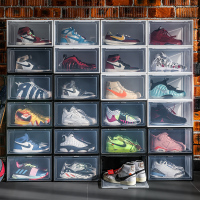 鞋盒aj球鞋收纳盒鞋子透明防氧化网红收藏鞋墙收纳箱鞋架鞋柜