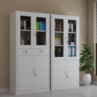 闪电客文件柜铁皮柜办公资料柜档案柜带锁收纳储物柜矮柜财务七层凭证柜