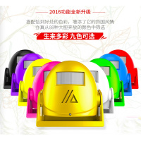 口欢迎光临感应器进闪电客店铺充电感应铃迎宾器语音红外线报警器 金色+1.2米电源:送电池