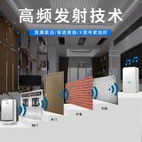 铃无线家用一拖二超远距离闪电客遥控智能玲防水电子不用电池呼叫器 一拖二黑色(室外机用电池)