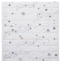 墙纸自粘卧室温馨3d立体墙贴壁纸闪电客背景墙面泡沫砖装饰防撞防刮贴纸