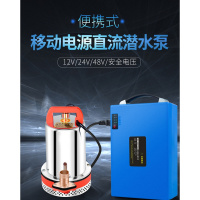 便携式充电直流潜水泵闪电客12V24V48V伏电瓶车家用抽水机户外浇菜 12V(12AH天能电池)+20米帆布管