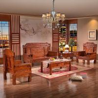 沙发闪电客红椿木中式仿古典三人组合客厅经济型明清家具香樟木沙发