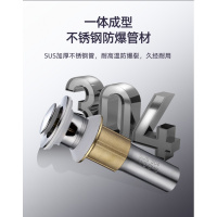 洗脸盆面盆304不锈钢下水器台盆洗手池闪电客 臭漏水塞下水管排水配 304翻板式[无溢水孔]不锈钢下水器+ 臭银色下水管