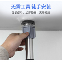 面盆洗脸盆304不锈钢闪电客下水器台盆洗手池 臭漏水塞下水管排水配件 [小弹跳无孔]加厚下水器-送白色下水管