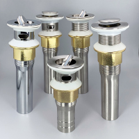 洗脸盆下水器软管闪电客洗手池台盆面盆翻盖配件 臭排水管道套餐漏水塞 翻板无孔+电镀 臭管