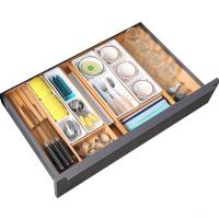 厨房抽屉闪电客分隔盒家用刀架厨具置物架橱柜刀叉餐具碗筷收纳 ML45-750A(适配抽屉深410MM净宽510-670M