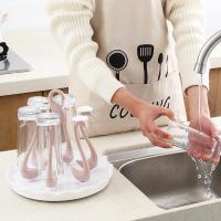 带托盘杯架家用客厅挂架免打孔闪电客置物收纳玻璃杯子创意沥水晾干挂架