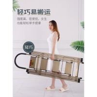 多功能梯子晾衣架家用折叠梯室内人闪电客字梯伸缩加厚铝合金两用晒衣架 太空银5步[加厚 款](7.4KG)