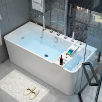 浴缸家用成人式亚克力闪电客卫生间浴盆深泡浴池小户型泡泡按摩浴缸