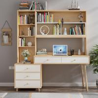  书桌书柜书架一体组合闪电客台式电脑桌简约写字桌家用儿童学习桌