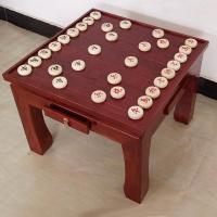 老榆木仿古棋盘桌闪电客象棋围棋桌家用教学双面两用桌多功能棋盘桌