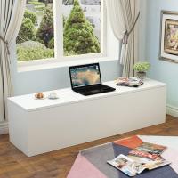 定制上开飘窗储物柜闪电客卧室阳台矮柜子翻盖长条榻榻米魔方地柜 3门长120宽40高40