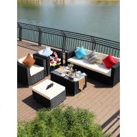 户外家具藤编沙发闪电客室外花园阳台藤沙发庭院休闲PE 藤沙发客厅组合