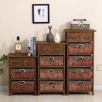 简约现代床头柜闪电客藤编储物柜卧室收纳柜抽屉式 小型创意简易